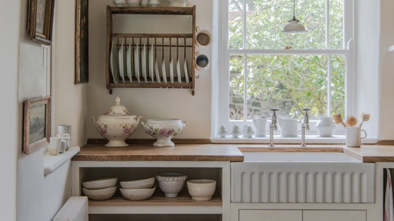 Rustic cabinetry in a cottage home