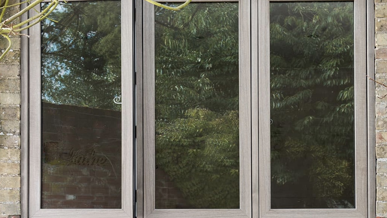 Wood effect uPVC double glazing windows