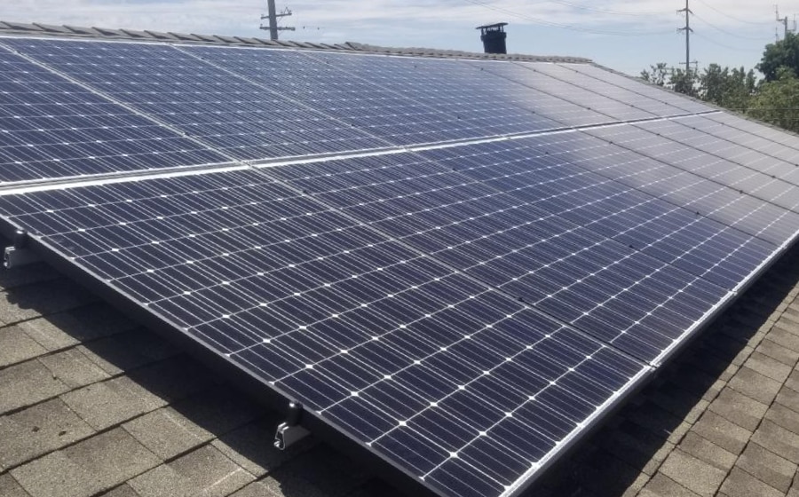 Panasonic HIT N 245W solar panel installed on a house roof
