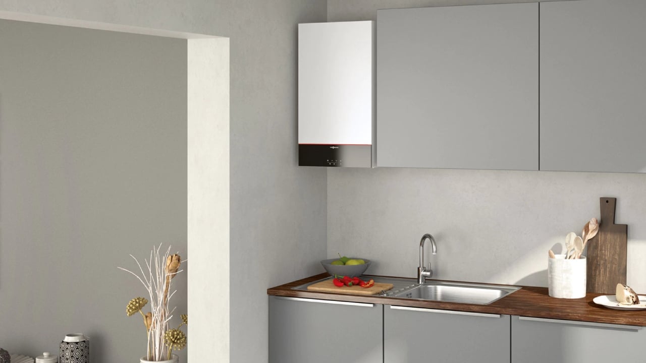 Viessmann Vitodens 050-W combi boiler kitchen
