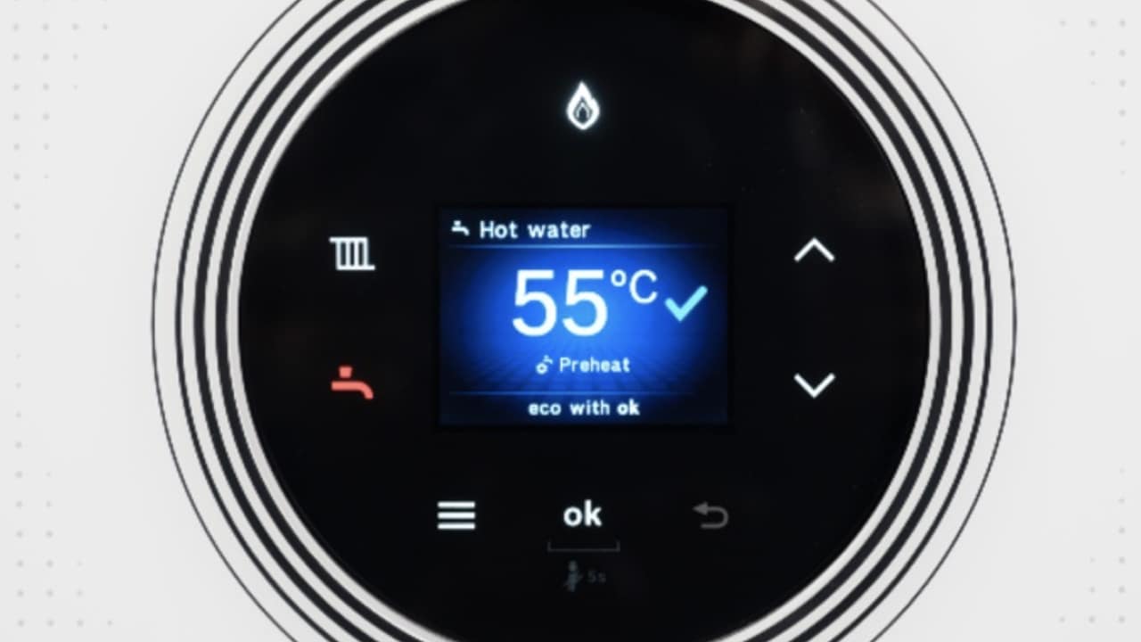 Simple displays will show you how well your boiler is performing.